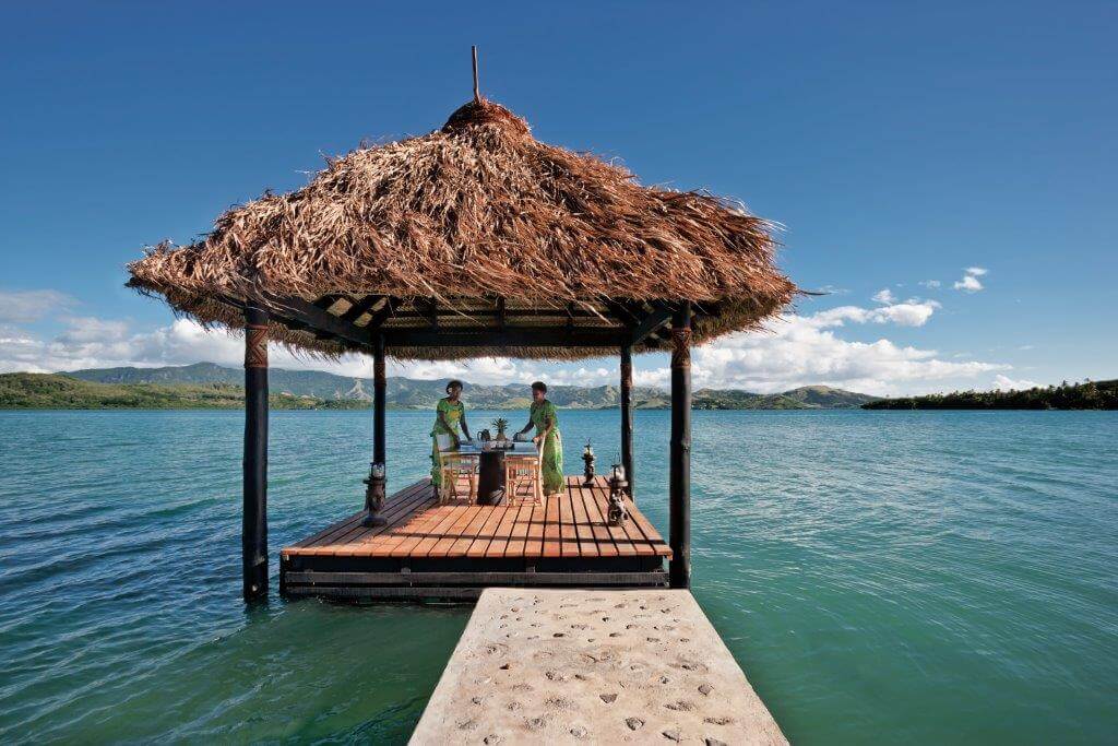 Breakfast On The Floating Pontoon - Dolphin Island - Fiji